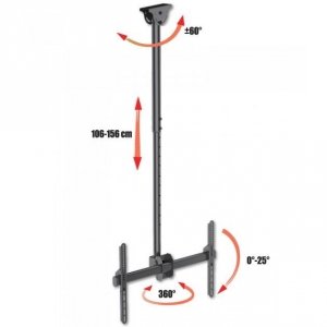 Uchwyt sufitowy Techly 37&quot;-70&quot;, 50kg regulowany