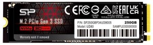 Dysk SSD Silicon Power UD80 250GB M.2 2280 PCIe Gen3x4 NVMe (3400/1800 MB/s)