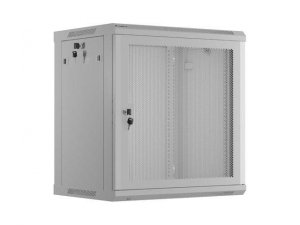 Szafa instalacyjna Rack wisząca 19&quot; 12U 600x450 szara drzwi perforowane Lanberg (flat pack)