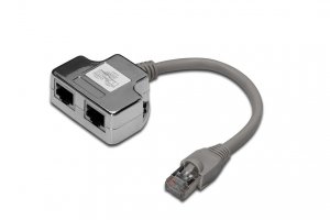 OUTLET: Adapter RJ45 DIGITUS DN-93904 2x gniazdo RJ45 kat.5e - OTW OPAK