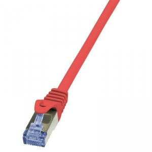 Patchcord LogiLink CQ3014S Cat.6A S/FTP 0,25m czerwony