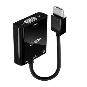 Konwerter HDMI do VGA LINDY &amp; Audio Converter czarny