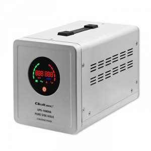 Zasilacz awaryjny Qoltec UPS 1000VA/700W | Przetwornica 12/230V z AVR
