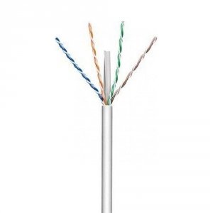 Kabel instalacyjny Techly skrętka Cat.6a U/UTP drut 100% miedź 305m, szary