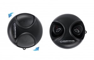 Słuchawki z mikrofonem Esperanza TWS ARIES EH228K bluetooth douszne