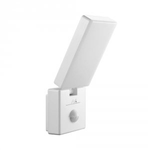 Lampa LED z czujnikiem ruchu Maclean MCE516 W, czujnik ruchu PIR, kolor biały, 10W, IP65, 800lm, barwa neutralna biała (4000K)