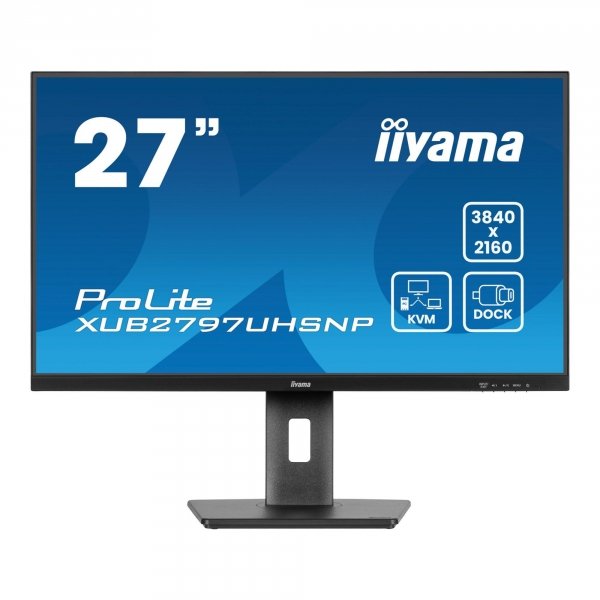 Monitor iiyama 27&amp;quot; ProLite XUB2797UHSNP-B1 IPS 4K UHD 60Hz HDMI 2xDP HUB RJ-45 głośniki