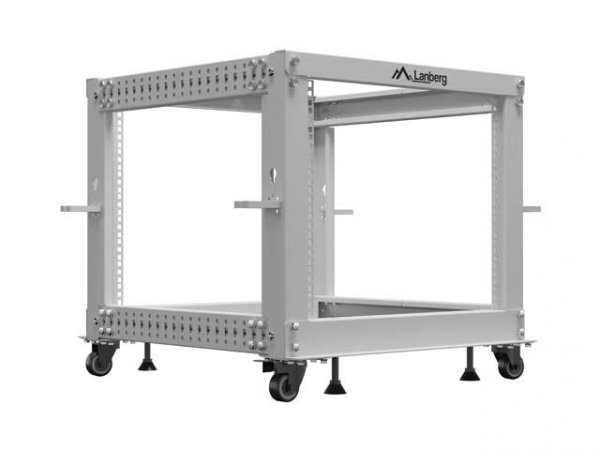 Stojak Open Rack 19&amp;quot; Lanberg 600x600 - 1100 regulowany szary
