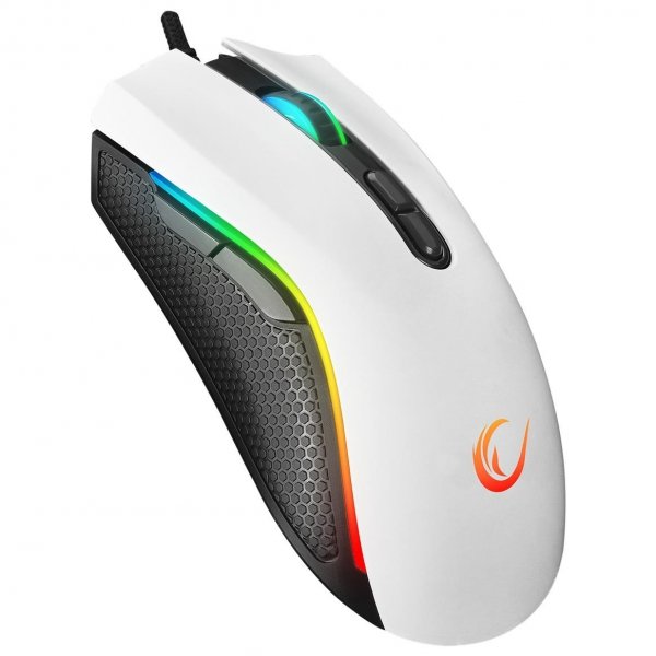 Mysz przewodowa Rampage SMX-R44V2 gamingowa 12800 DPI RGB LED 1K Hz HUANO biała