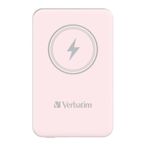 Powerbank Verbatim Charge 'n' Go Magnetic Wireless 5000mAh USB-C PD 3.0 Pink