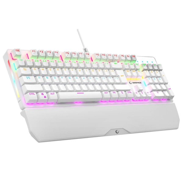 Klawiatura przewodowa Rampage KB-R86 gamingowa mechaniczna UMBRA Blue Switch biała