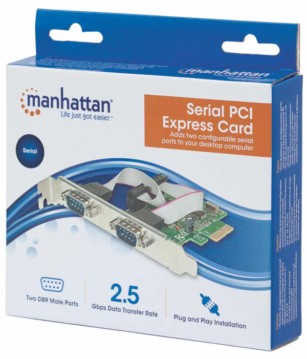 Kontroler COM Manhattan PCIe 2x RS-232/COM ICC