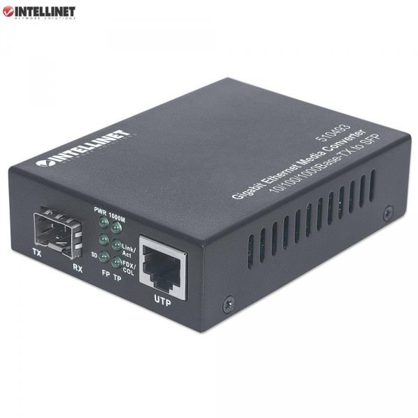 Media konwerter Intellinet 10/100/1000Base-TX RJ45/SLOT SFP Mini GBIC
