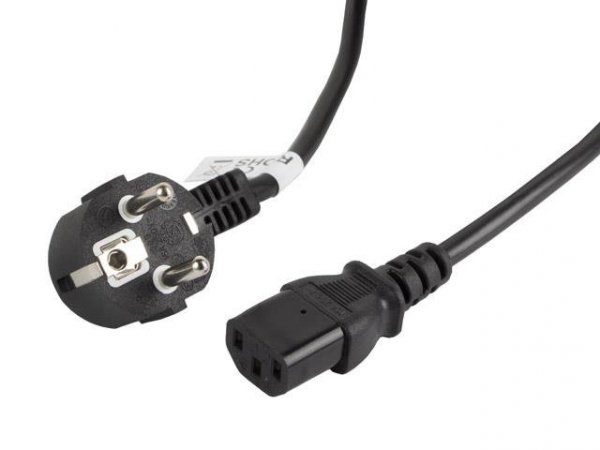 Kabel zasilający Lanberg CEE 7/7 -&amp;gt; IEC 320 C13 3m VDE czarny