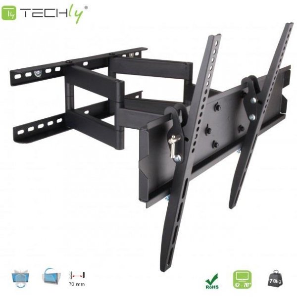 Uchwyt ścienny Techly 42&amp;quot;-70&amp;quot;, 70kg obrotowy