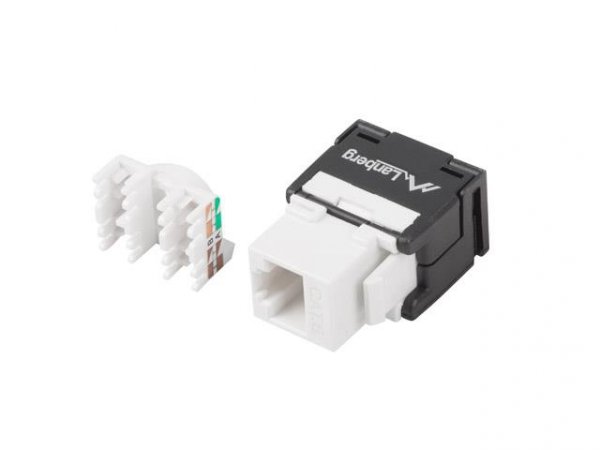 Moduł Keystone Lanberg gniazdo RJ45 -&amp;gt; LSA beznarzędziowy UTP kat.6 180° do puszki montażowej