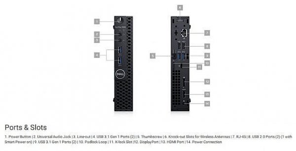 DELL KOMPUTER OPTIPLEX 3070 MICRO i5-8500T 8GB SSD256GB WIN11PRO WiFi - Poleasingowy 