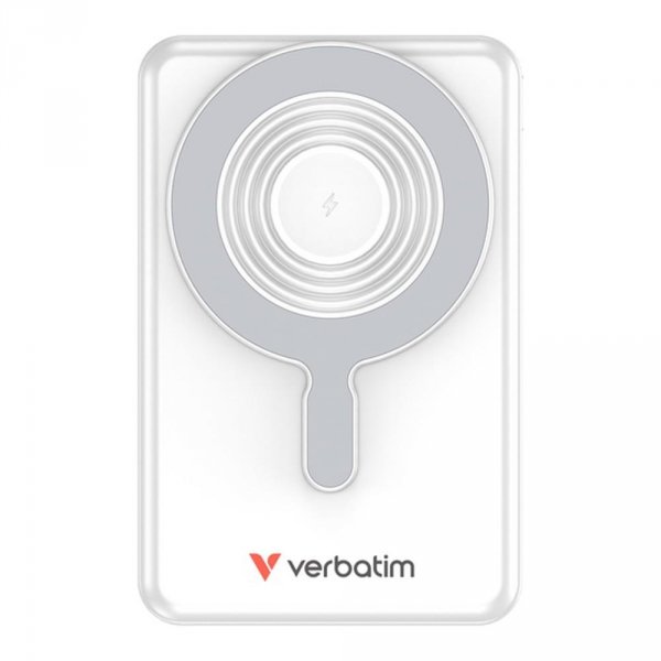 Powerbank Verbatim Charge 'n' Go 2C Display Magnetic Wireless 10000mAh 3xUSB-C PD 3.0 QC 3.0 Srebrny