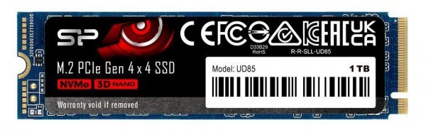 Dysk SSD Silicon Power UD85 1TB M.2 PCIe NVMe Gen4x4 NVMe 1.4 (3600/2800 MB/s)