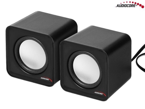 Głośniki Audiocore AC870B komputerowe 6W USB Silver&amp;amp;Black