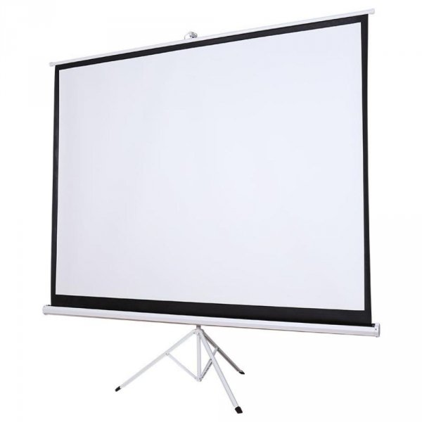 Ekran projekcyjny Silelis ET-1 100&amp;quot; (180x180 cm, 1:1), zwijany automatycznie, trójnożny statyw/stojak