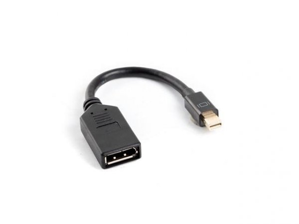 Kabel adapter Lanberg AD-0003-BK mini Displayport (M) -&amp;gt; Displayport (F) czarny