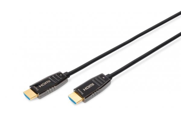 Kabel DIGITUS połączeniowy hybrydowy AOC HDMI 2.1 Ultra High Speed 8K60Hz UHD HDMI A/HDMI A M/M czarny 15m