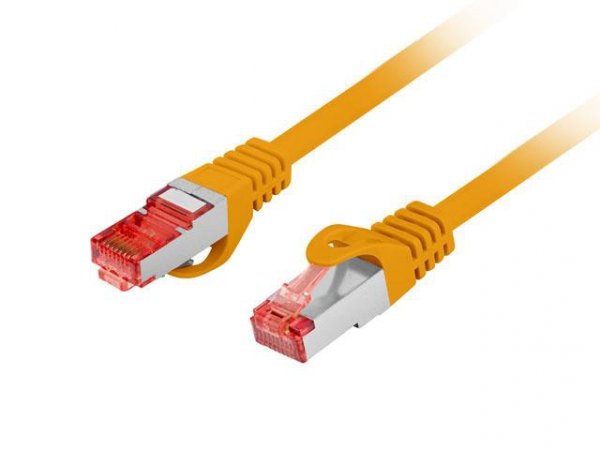 Patchcord Lanberg S/FTP kat.6 10m LSZH CU fluke passed pomarańczowy