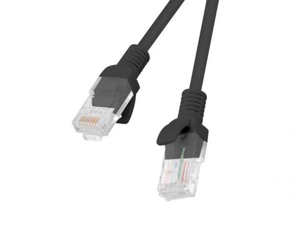 OUTLET: Patchcord Lanberg UTP kat.5e 10m czarny - OTW OPAK