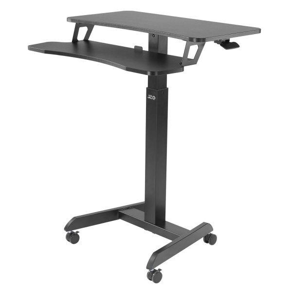 Stacja robocza, mobilna, z regulacją wysokości i podwójną platformą Ergo Office, do pracy w pozycji stojącej, biała max. 8kg ER-444 B
