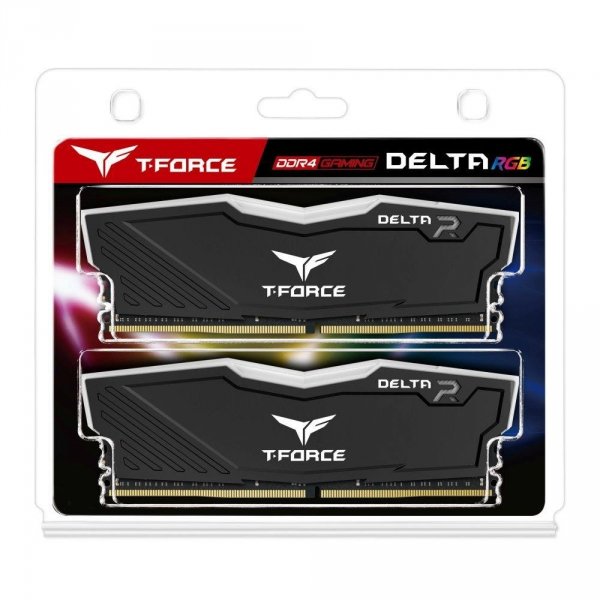Pamięć DDR4 Team Group T-FORCE Delta RGB 16GB (2x8GB) 3200MHz CL16 1,35V Black