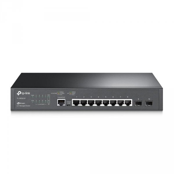 OUTLET: Switch zarządzalny TP-Link TL-SG3210 V3 JetStream L2+ 8x10/100/1000, 2x1Gb SFP - USZ OPAK