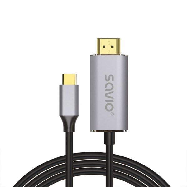 Kabel adapter Savio CL-199 USB-C do HDMI v2.0b 2m