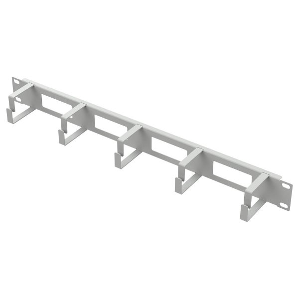 Organizer kabli z przepustami 19&amp;quot; 1U, szary Netrack