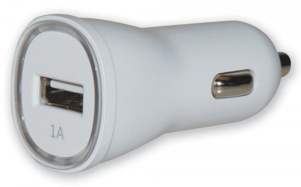 Ładowarka samochodowa Techly USB 5V 1A biała