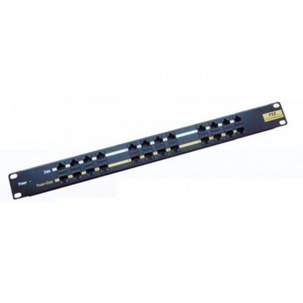 Zasilacz PoE Intellinet 12x RJ45 120W Patch Panel 1U Cat5e Passive PoE