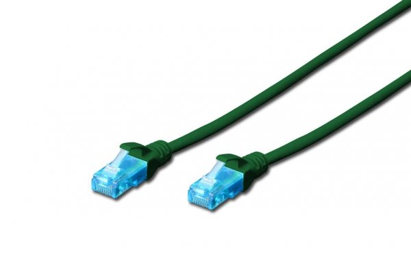 Patchcord DIGITUS UTP kat. 5e 10m PVC zielony