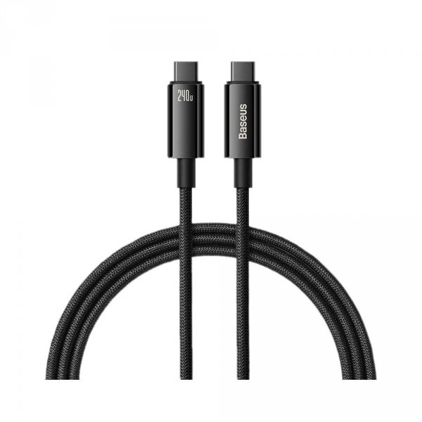 Kabel przewód USB-C PD 3.1 E-Marker 1m Baseus Tungsten Gold CAWJ040001 z obsługą szybkiego ładowania 240W