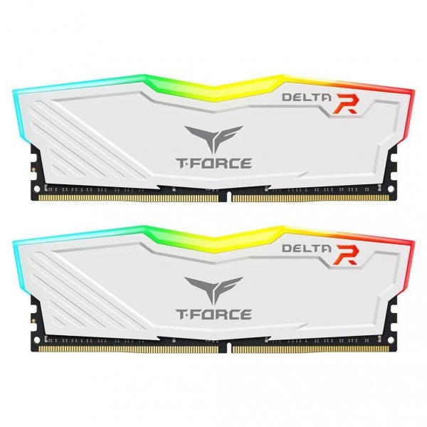 Pamięć DDR4 Team Group T-FORCE Delta RGB 32GB (2x16GB) 3600MHz CL18 1,35V Biała