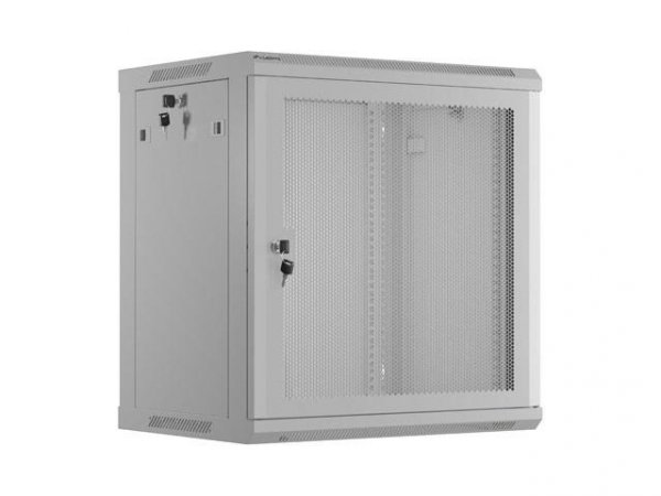 Szafa instalacyjna Rack wisząca 19&amp;quot; 12U 600x450 szara drzwi perforowane Lanberg (flat pack)
