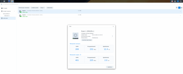 Synology Serwer plików NAS DS225+ 10GB RAM + 2x8TB HDD