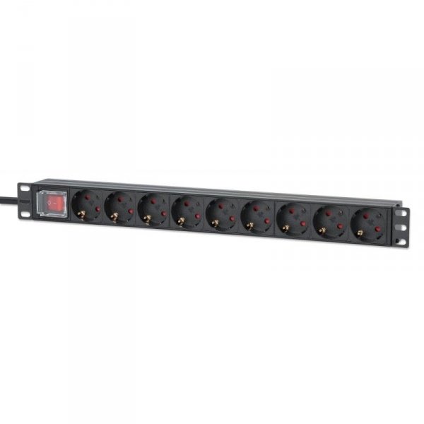 Listwa zasilająca Intellinet Rackowa 19' 1U X9 - gniazda Schuko