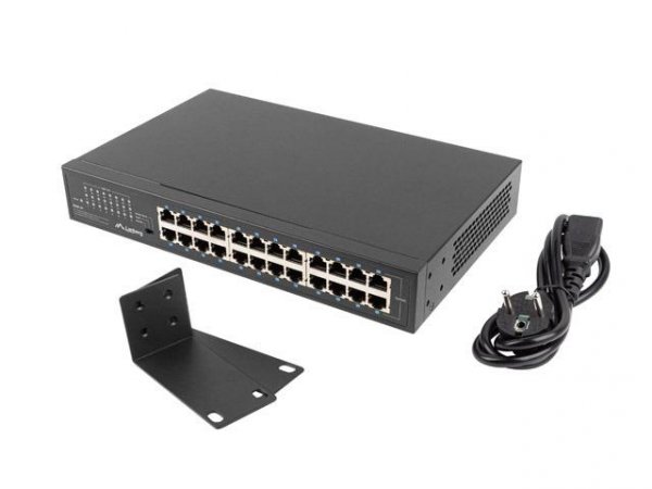 Switch niezarządzalny Lanberg 24x 1Gb Gigabit Ethernet Rack 19&amp;quot;