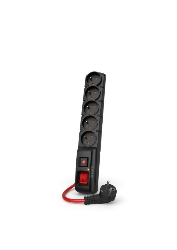 OUTLET: Listwa przeciwprzepięciowa Acar F5 POWER 5m czarna - OTW OPAK