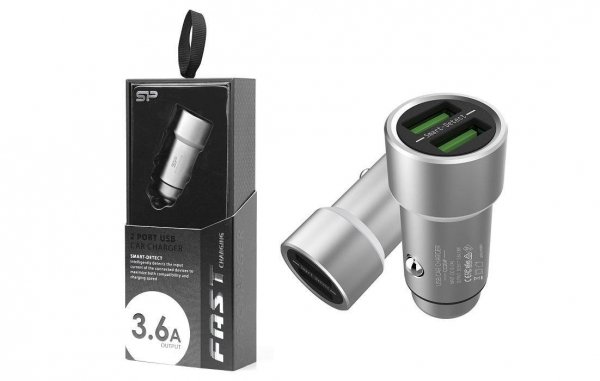 Ładowarka samochodowa Silicon Power Boost Charger CC202P 3,6A (18W) 2xUSB, LED