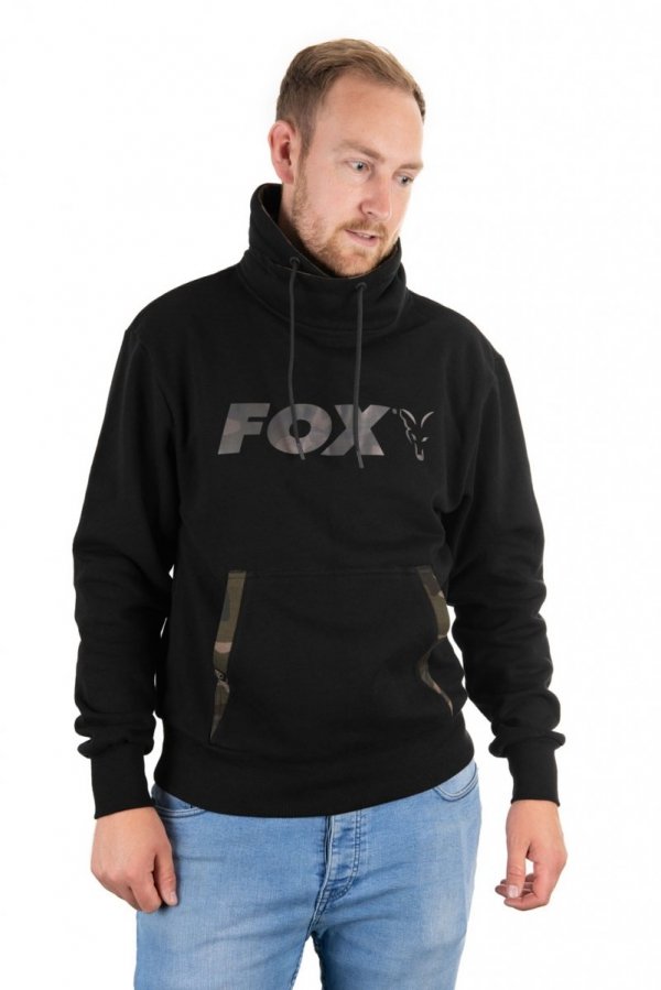 CFX078 FOX BLUZA BLACK/CAMO HIGH NECK XXXL
