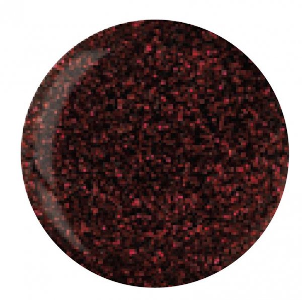 Puder do manicure tytanowy - CUCCIO DIP - Black Red Glitter 14G (5611)