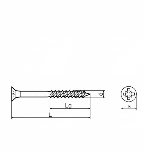 Wkręty hartowane do drewna  3,5x45 mm