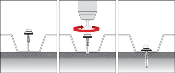 Wkręt samowiercący IMPAX 5,5X25 + EPDM - 250szt RAL 7024