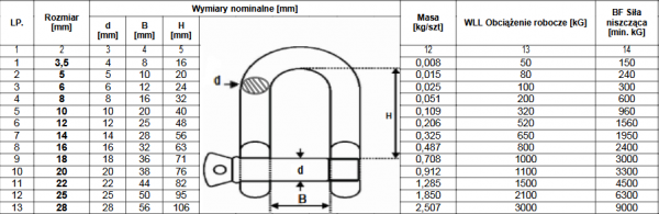 Szakla podłużna 6mm ocynk - 10 szt